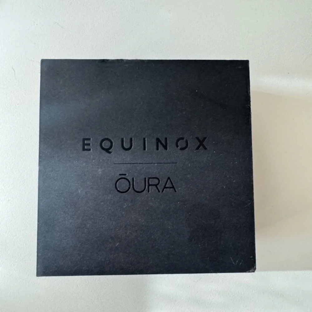 Oura Equinox Black Smart Ring Set with Charging Case and Pouch